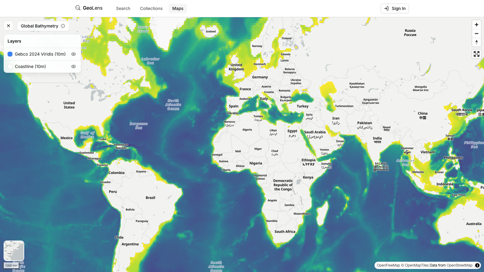GeoLens map builder with multiple vector and raster layers loaded, layer panel on the left showing Aquifers, Addresses, and Basemap, map canvas on the right